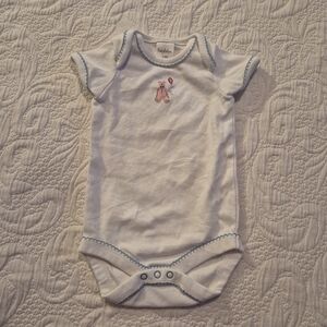 Baby Boden girls 3-6 months bear undershirt bodysuit white VGUC